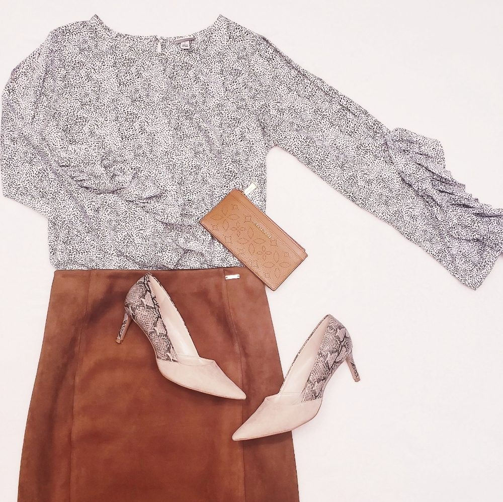 A New Day Polka Dot & Ruffle Long Sleeve